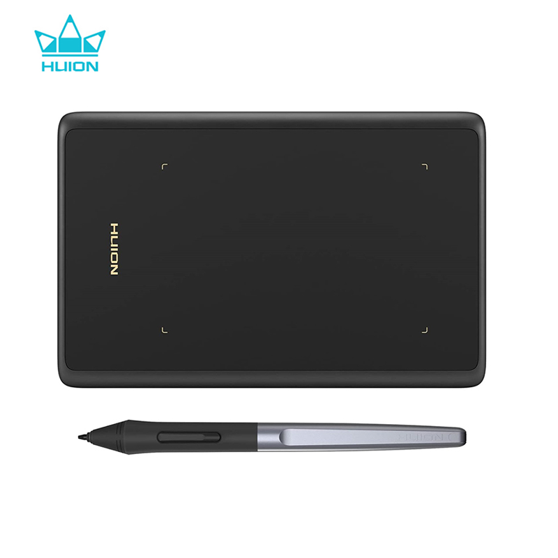 Graphic Tablet Accessories - Huion-グラフィックタブレット,h420x,4.17x2.6インチ,描画用,Android,PC,Mac用のデジタルペン,バッテリーなしの署名パッド
