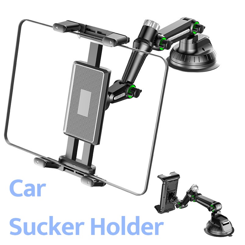 Tablet Accessories Must Have - ユニバーサルカータブレットホルダー吸盤スタンド iPhone Samsung iPad Pro Air4-13インチ