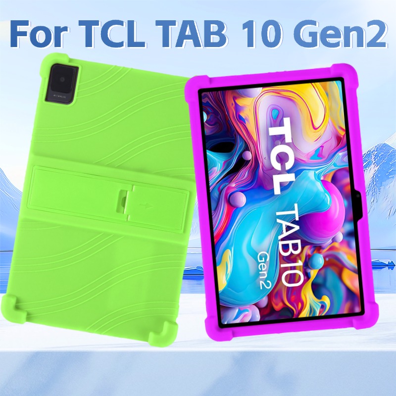 Tcl Tablet Accessories - キックスタンド付きの厚いシリコンカバー,tcl用タブ10,2ケース,8496g,10.36インチ,柔らかく耐衝撃性の保護