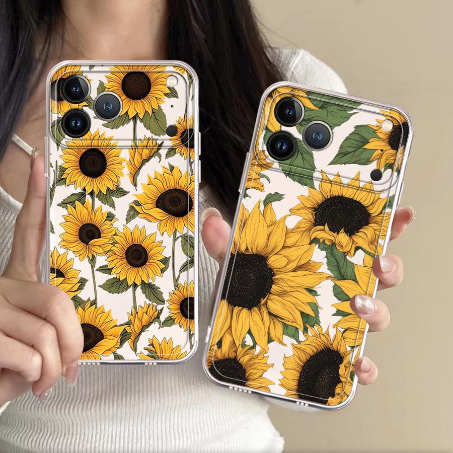 Apple Iphone 15 Pro Max - かわいいひまわり柄ケース Apple iPhone 17 Pro Max