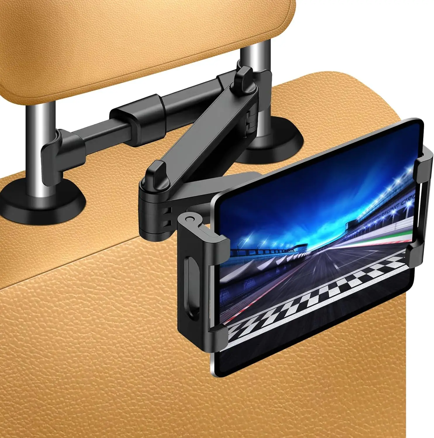 Tablet Accessories Must Have - 車用タブレットホルダー、ipad タブレット/ipad/電話用ヘッドレストマウント 360 付き車用タブレットホルダー ° 回転調整可能