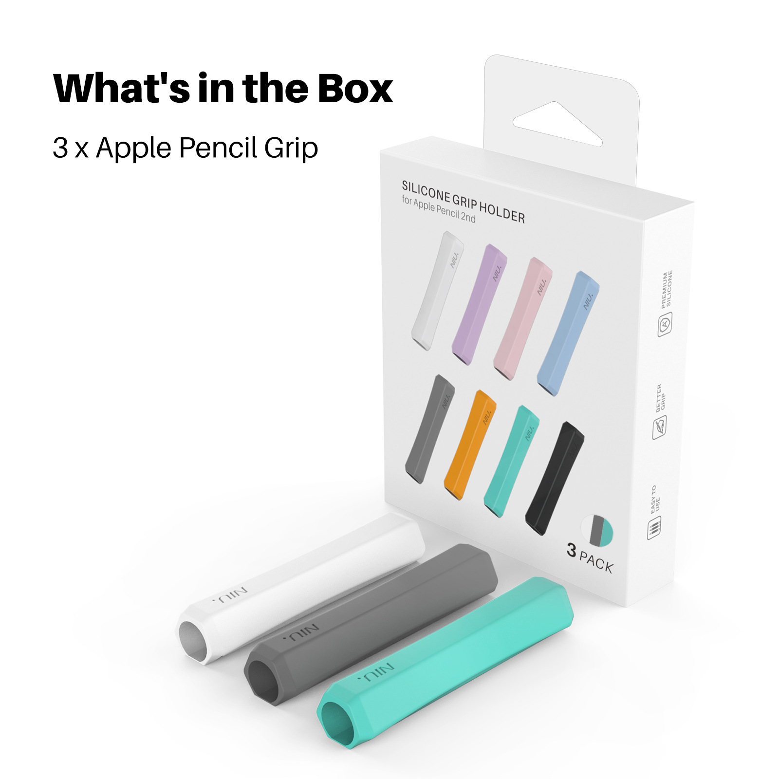 Wacom Tablet Accessories - ペングリップ滑り止め保護カバー Apple Pencil 3 2 1