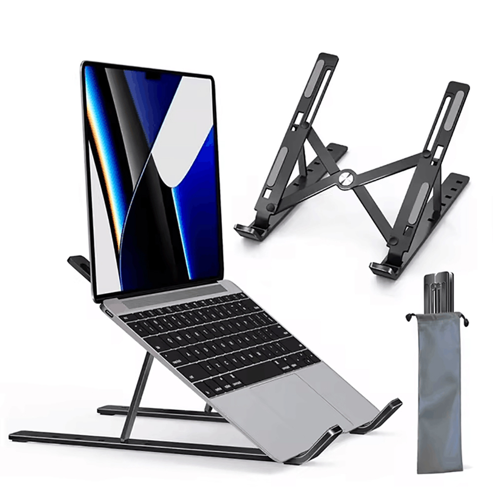 Tablet Stand Accessories - 調節可能なラップトップホルダーコンピュータモニターホルダーポータブル折りたたみノートブックスタンド Macbook Air iPad タブレット用ベースアクセサリー
