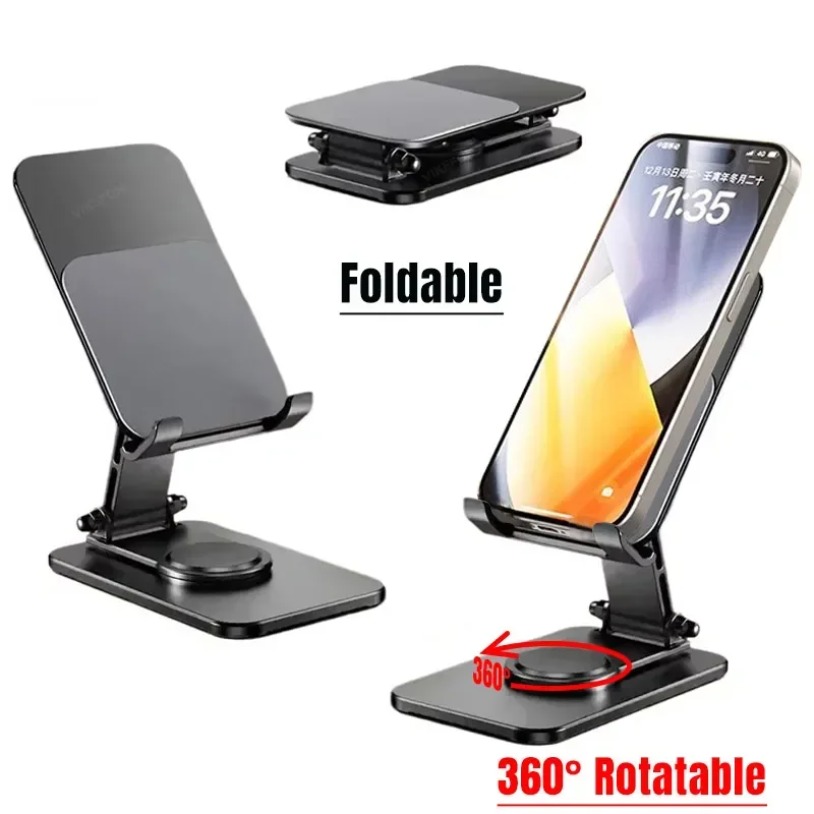 ユニバーサルメタル360 °   回転可能な電話タブレットス - Tablet Stand Accessories のレビューと価格