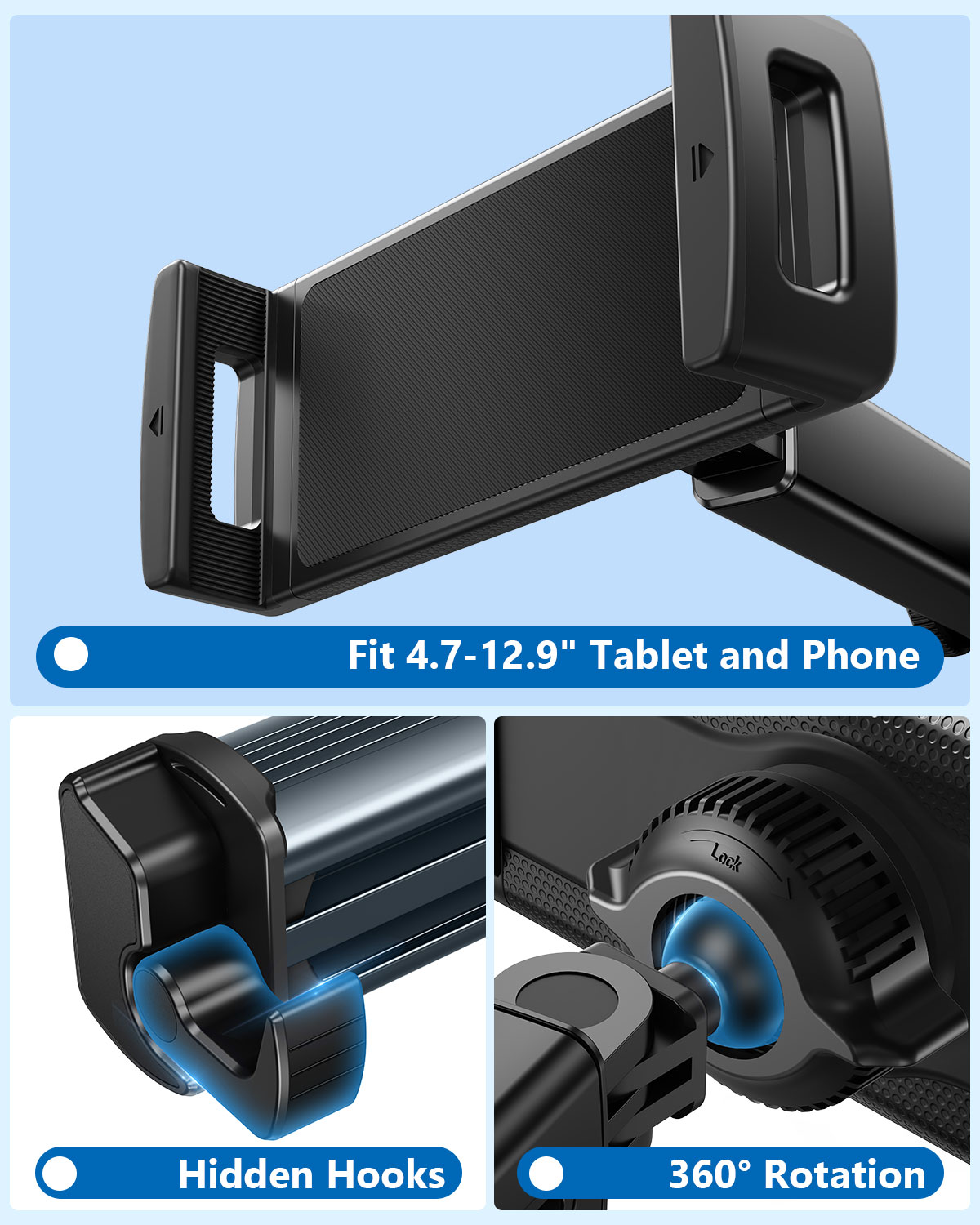 Hipacool 車用タブレット ホルダー スタンド ヘッド - Tablet Accessories Must Have のレビューと価格