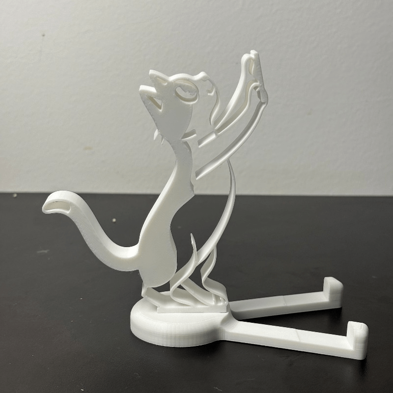 抽象的な中空ラインの猫型スマホスタンド、ミニマリストなキティ - Tablet Stand Accessories のレビューと価格