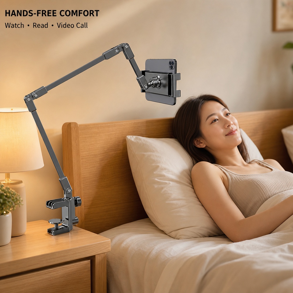 調節可能なベッド用電話ホルダースタンド、4.7～12.9イン - Tablet Stand Accessories のレビューと価格