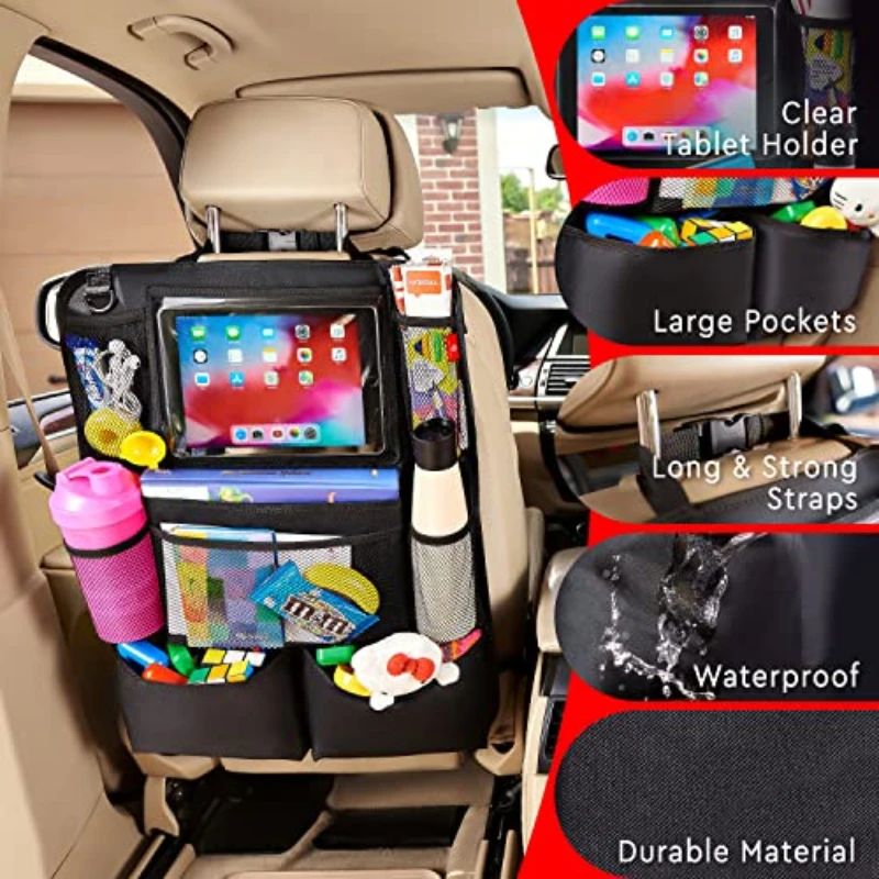 カーシートオーガナイザー 多機能オックスフォード生地 車用後 - Tablet Accessories Must Have のレビューと価格