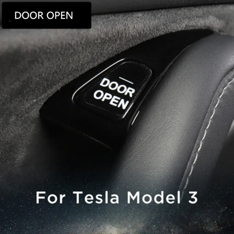 テスラモデル3用の車のオープンドアボタンステッカー,自動アク - Tesla Tablet Accessories のレビューと価格