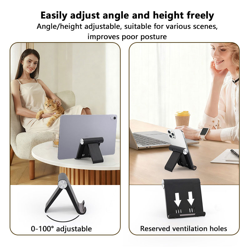ユニバーサル折りたたみ式デスクフォンホルダー、ポータブル調整 - Tablet Stand Accessories のレビューと価格