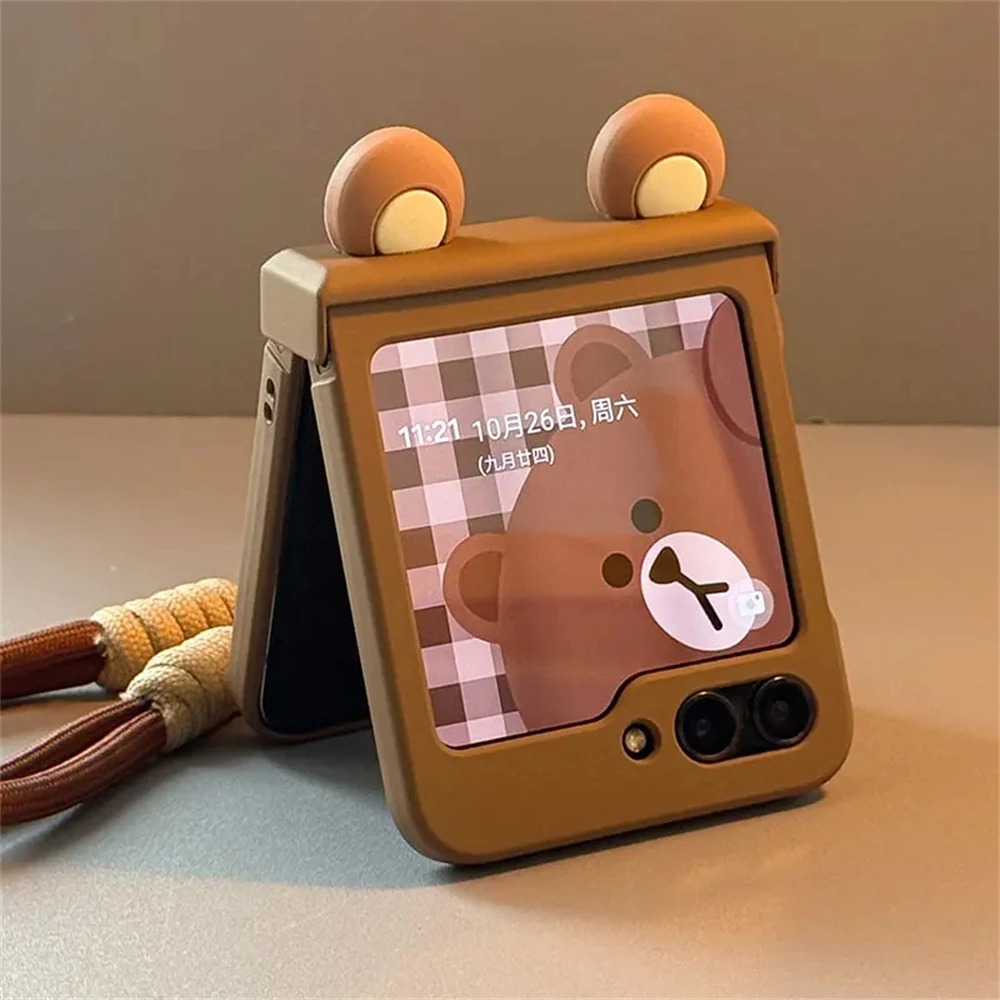 韓国のかわいい漫画風クマ耳ケース、Samsung Galax - Motorola Tablet Accessories のレビューと価格