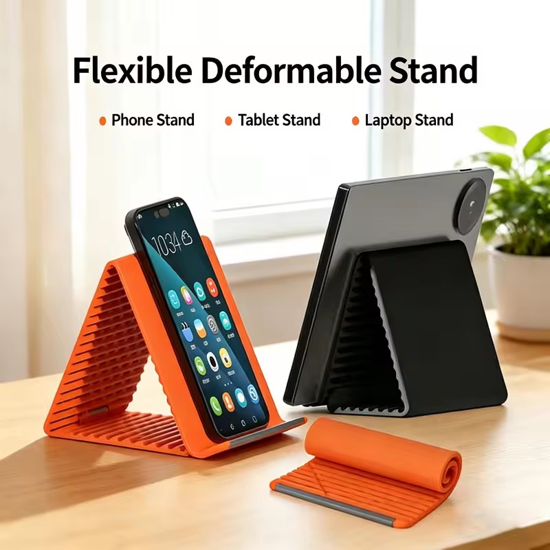 柔軟で折りたたみ可能なシリコン製スマホホルダー、ポータブルで - Tablet Stand Accessories のレビューと価格