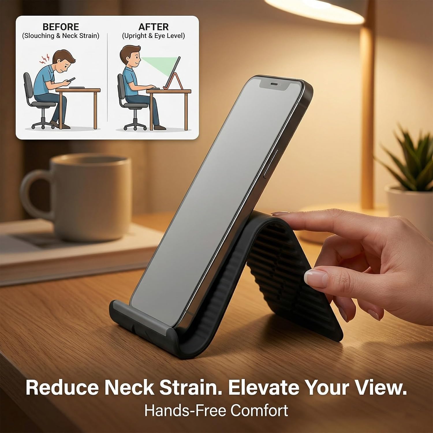 柔軟で折りたたみ可能なシリコン製スマホホルダー、ポータブルで - Tablet Stand Accessories のレビューと価格