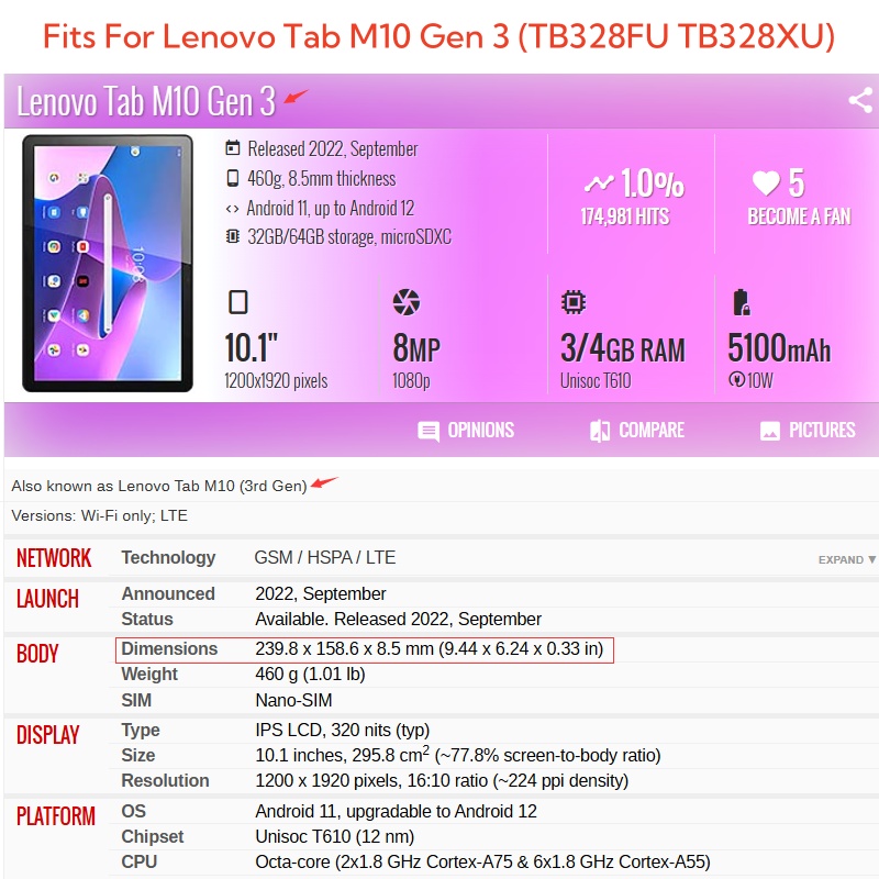 レノボタブ M10 3rd 世代 10.1 ケース TB32 - Lenovo Tablet M10 Accessories のレビューと価格