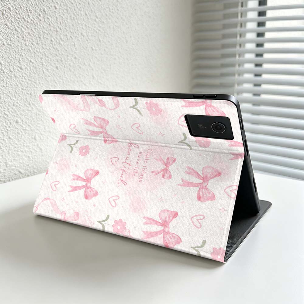ミニマリストピンクのリボン柄 Lenovo Xiaoxin  - Lenovo Tablet M10 Accessories のレビューと価格