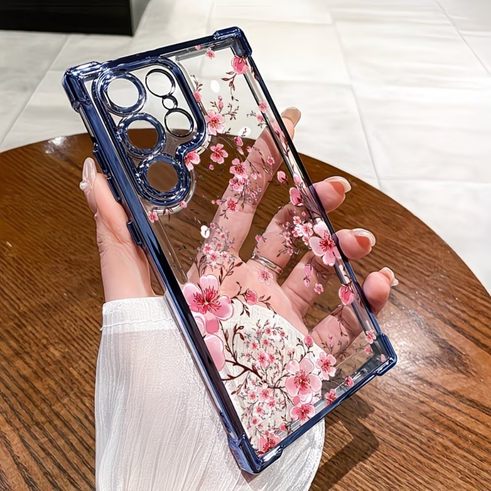 桜の花柄電気メッキ四隅耐衝撃スマホケース Samsung G - Samsung Galaxy S24 のレビューと価格